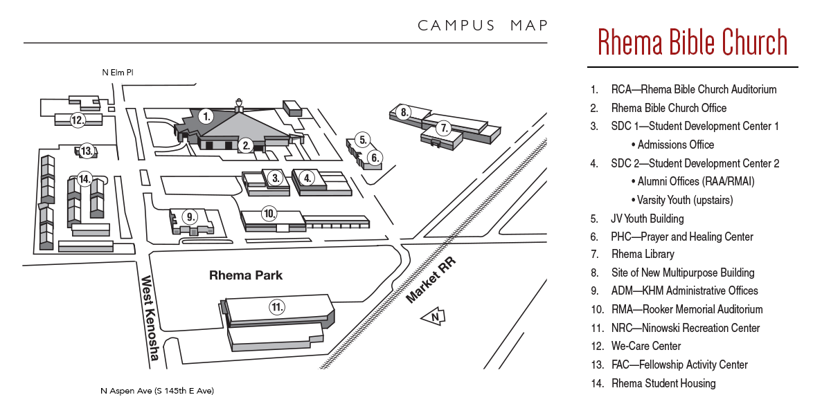 Rhema Bible Church Campus Map