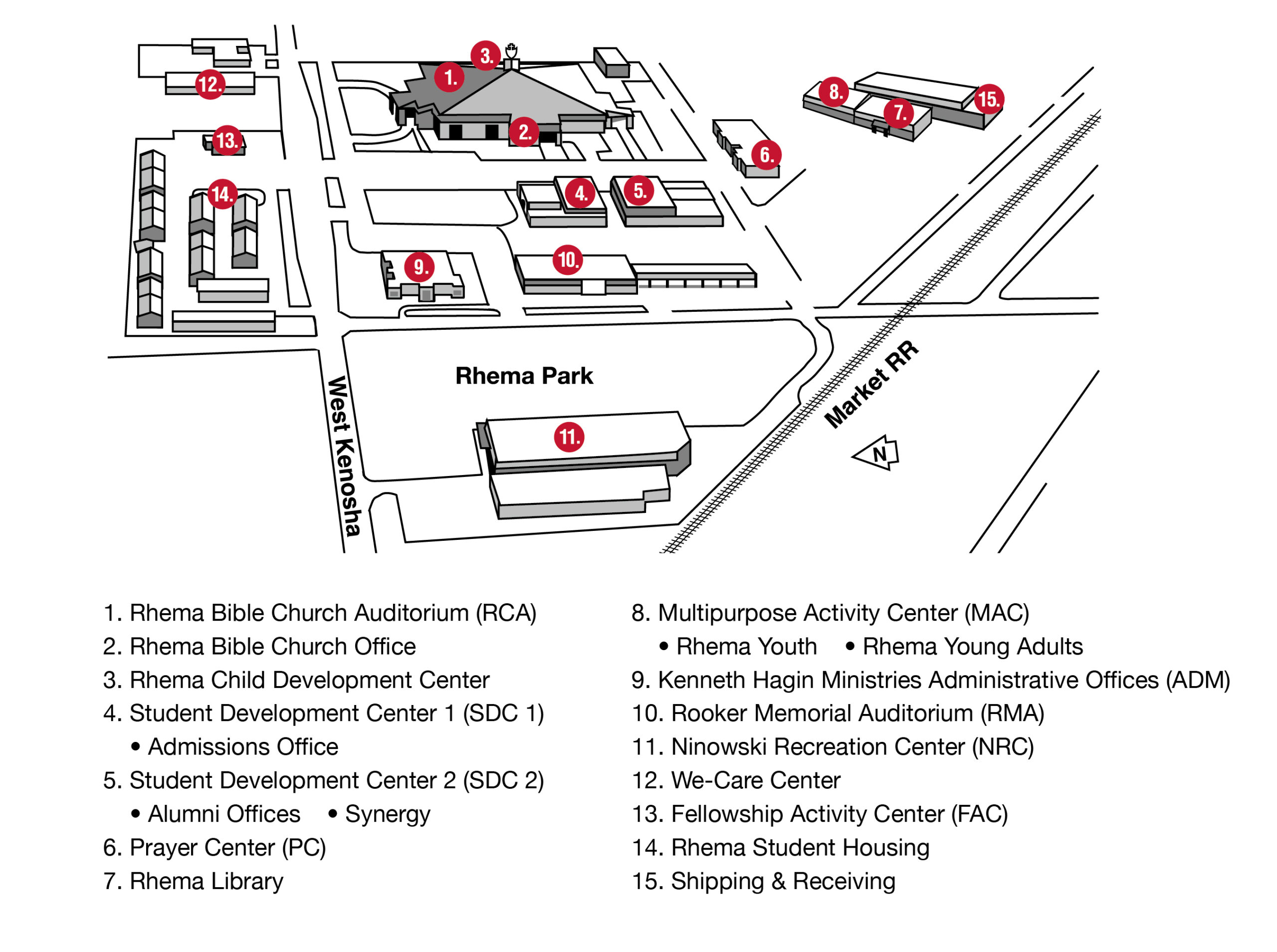 Rhema Bible Church Campus Map